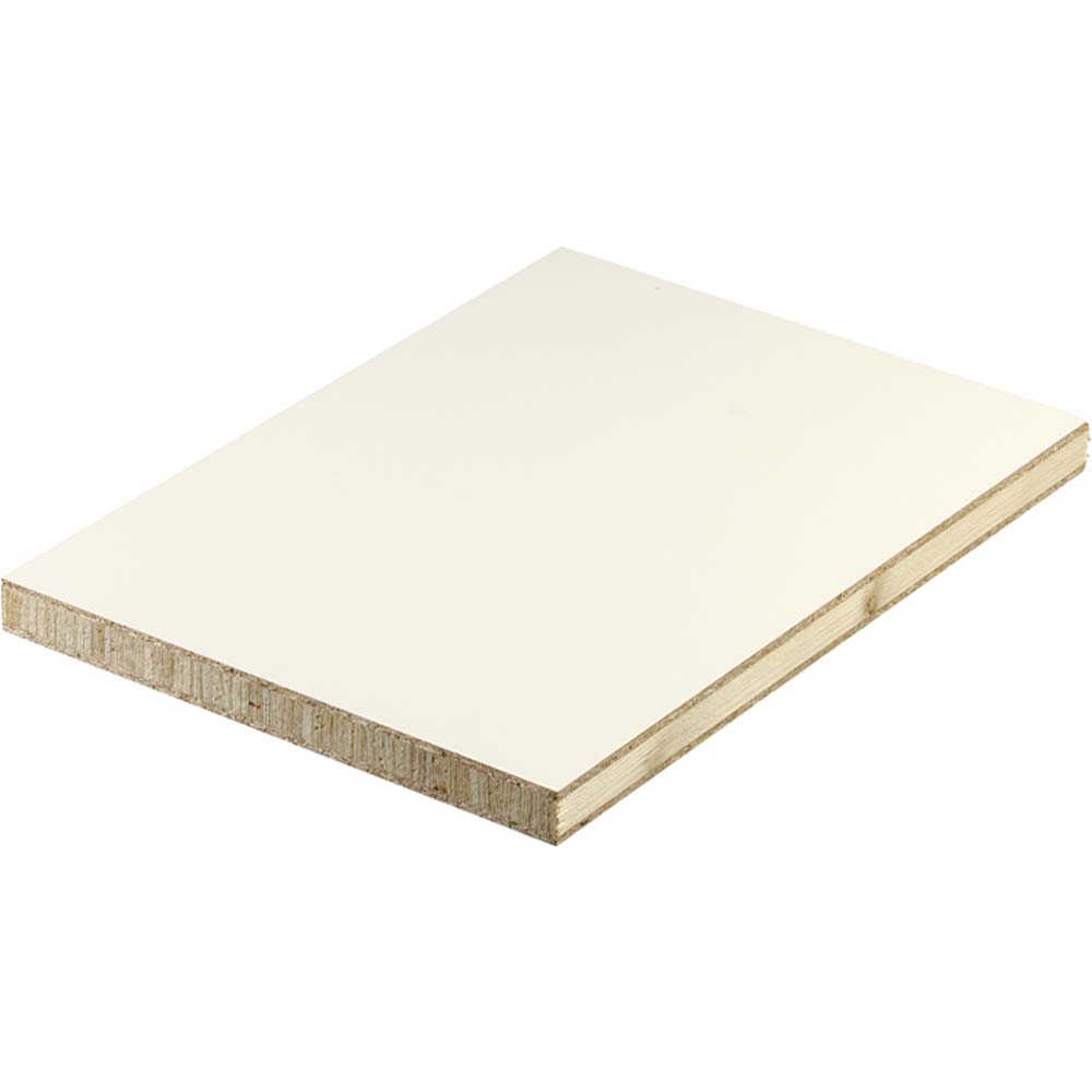 Tischlerplatte Staebchen 3Schicht Spanbeschichtet Weiss Tischlerplatte Staebchen 3Schicht Spanbeschichtet Weiss