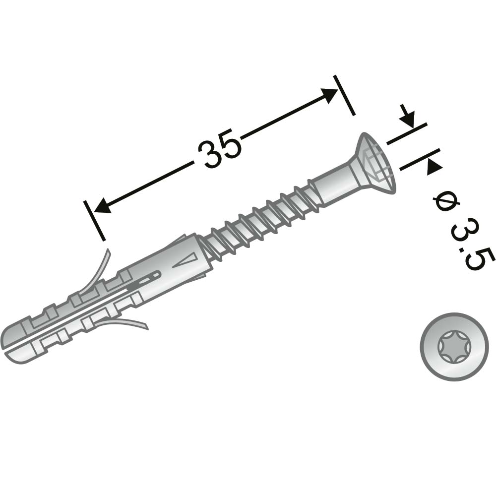 Stucky Innenantrieb Schraube