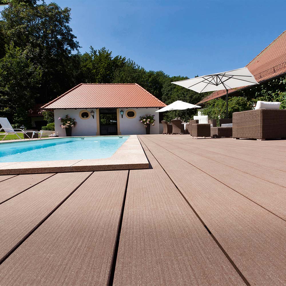 Megawood Terrassendiele Premiumjumbo Nussbraun