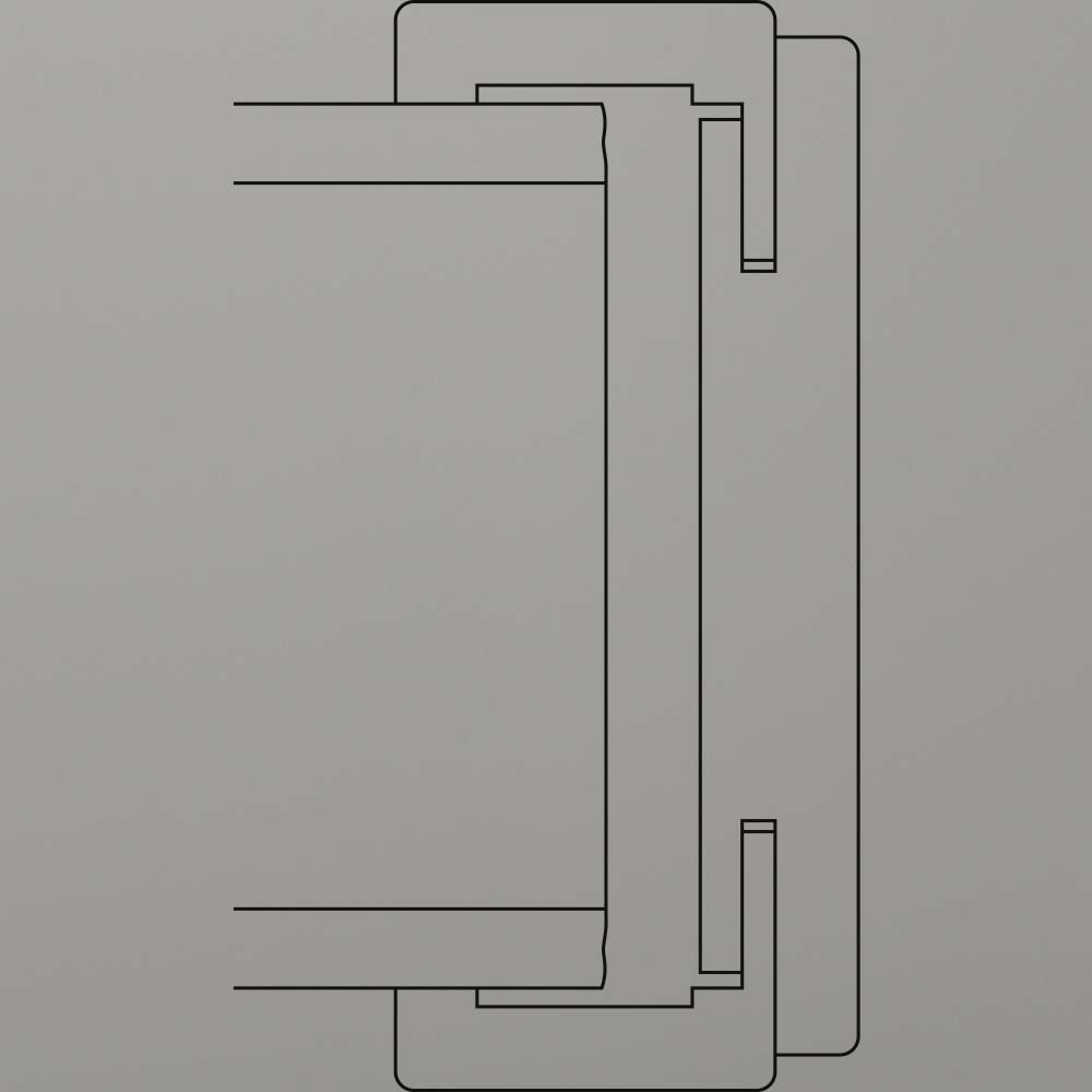 Huga Durchgangsfutter Versioultramatt Hyggegrau