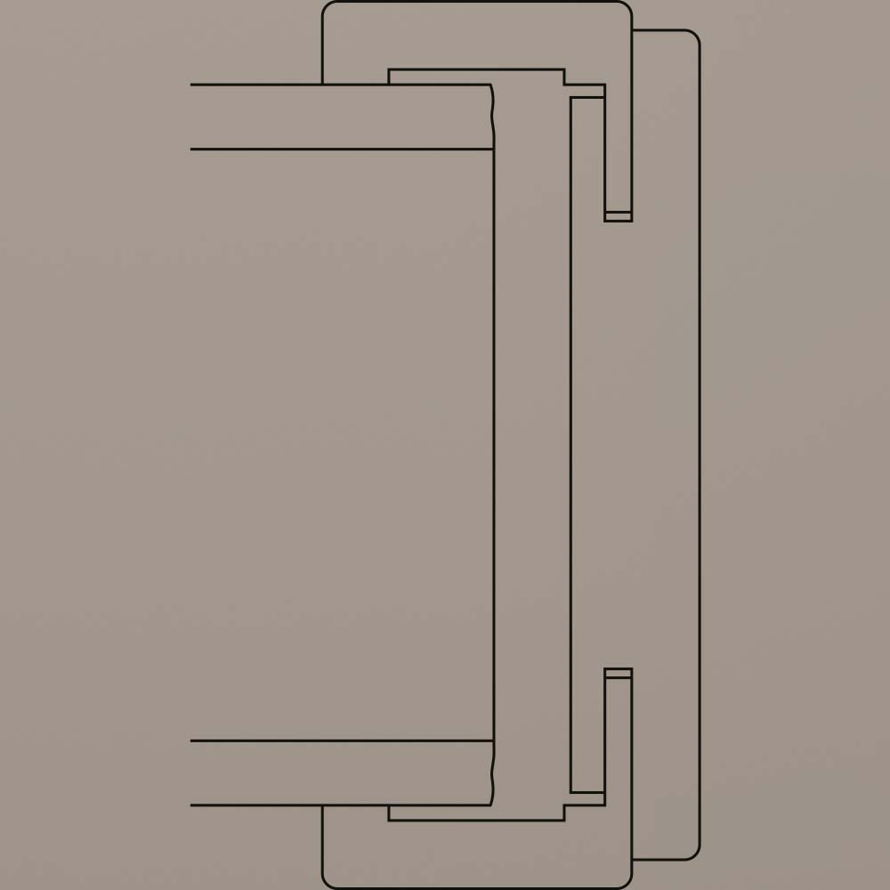 Huga Durchgangsfutter Versioultramatt Taupe