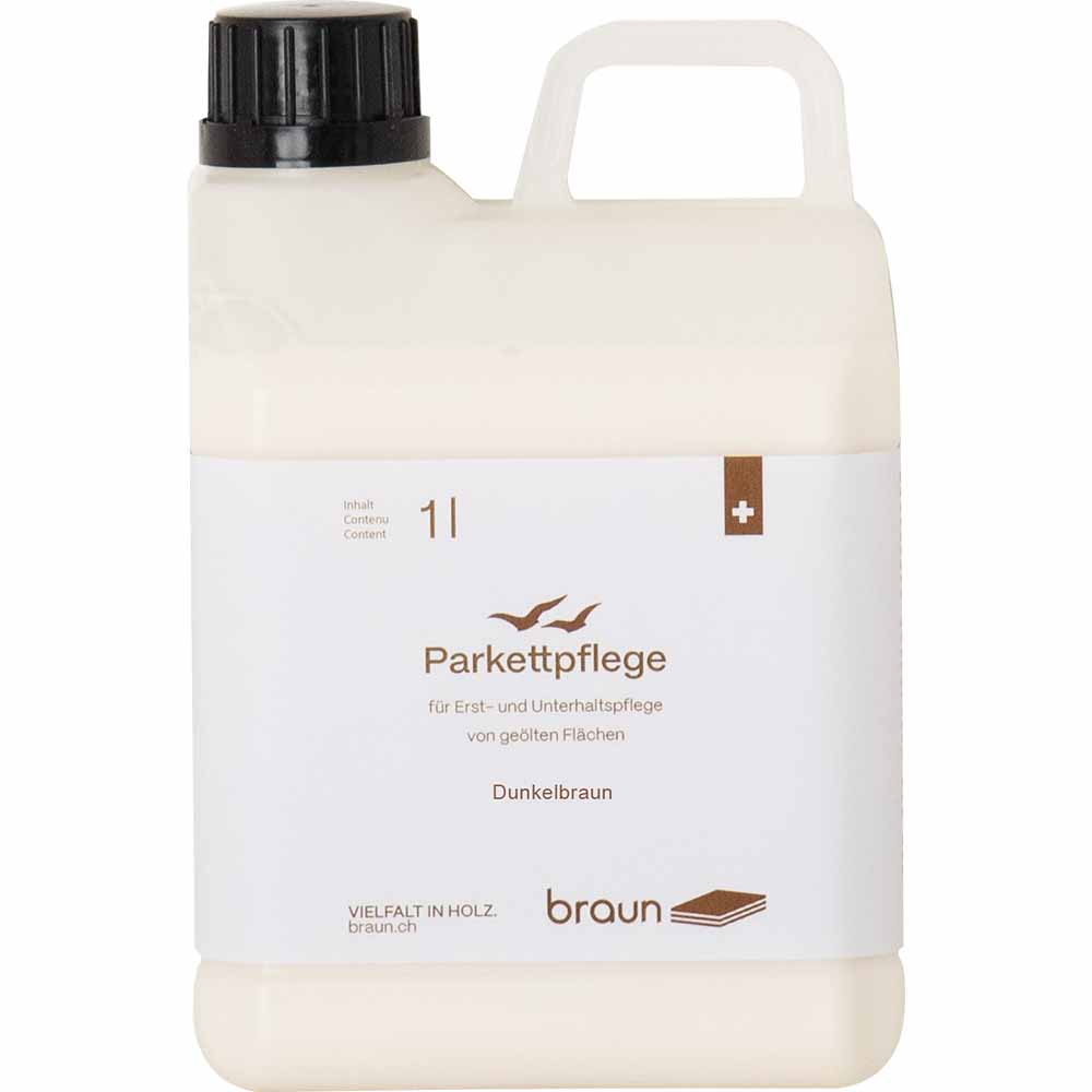 Braun Parkettpflege Dunkelbraun 1L