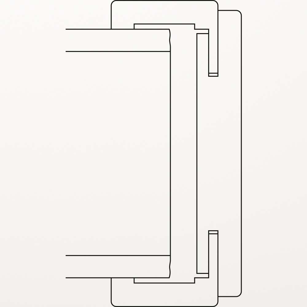 Huga Durchgangsfutter Versioultramatt Weiss
