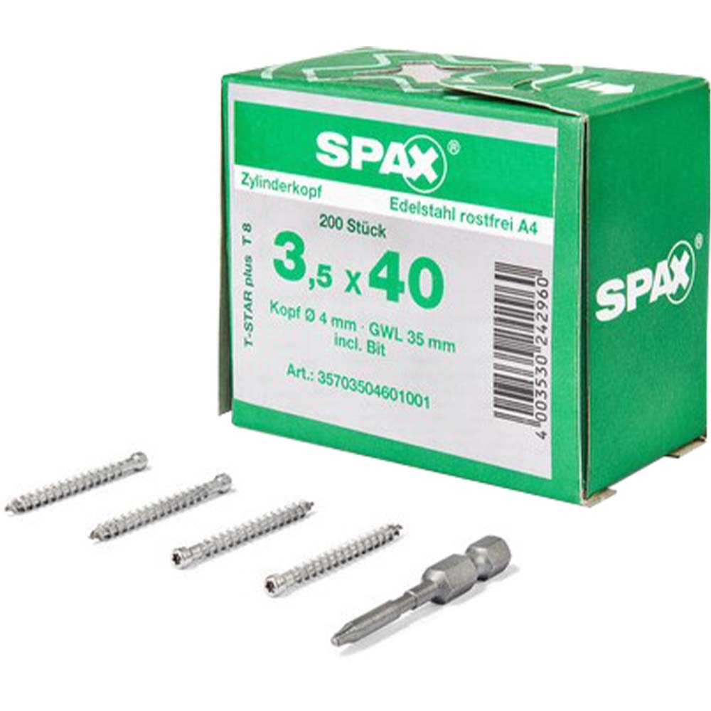 Makustik Spax Schraube Zylinderkopf